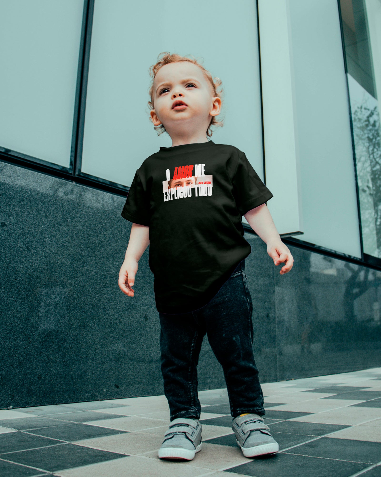 Camiseta Infantil 0 a 3 anos - Santa Teresinha