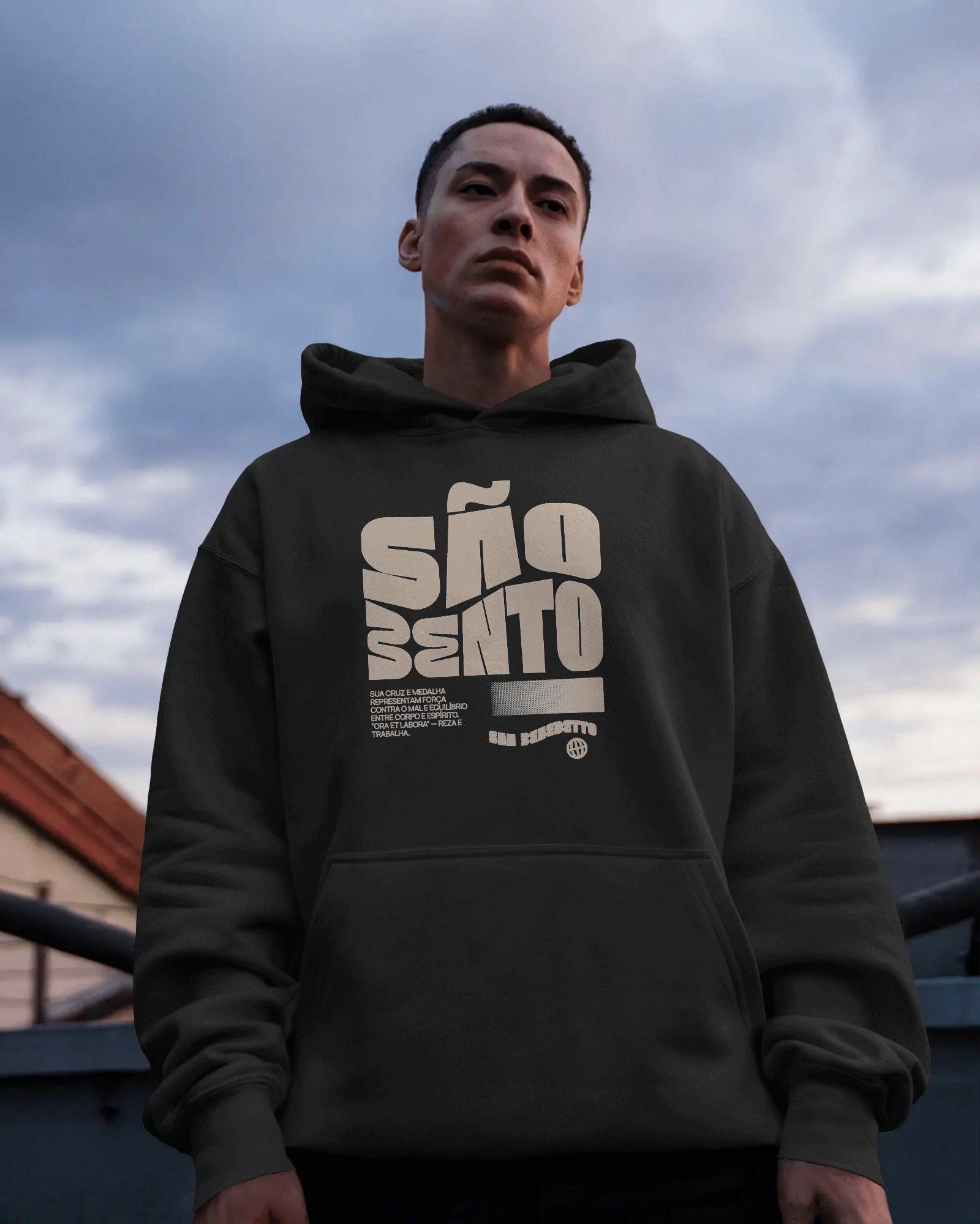 Moletom São Bento Canguru com Capuz