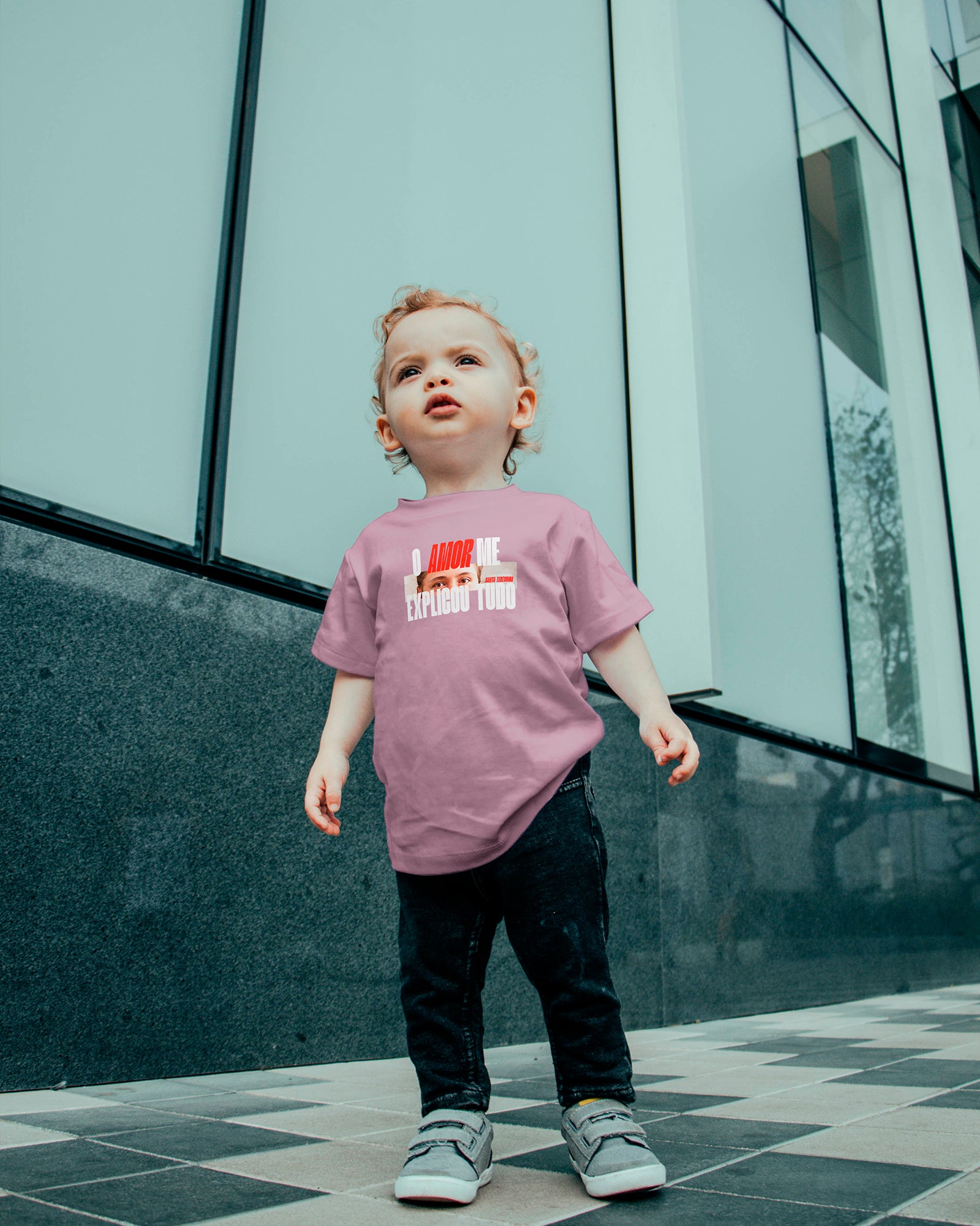 Camiseta Infantil 0 a 3 anos - Santa Teresinha